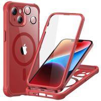 iPhone 14 Armor Tough Case (HaloLock) - Clear Red