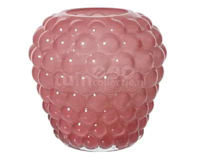 Vaas Framboos Glas Roze 16,5cm