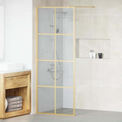 VidaXL Inloop douche wand goud 80 x 195 cm gehard glas