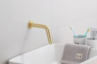 Saniclear Brass inbouw toiletkraan geborsteld messing / mat goud - thumbnail