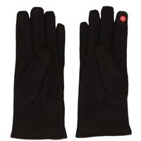 Zwarte suede smartphone touchscreen handschoentjes voor dames   - - thumbnail