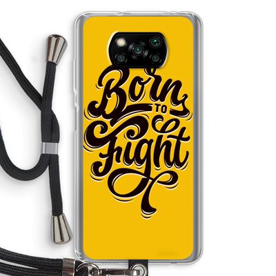 Born to Fight: Xiaomi Poco X3 NFC Transparant Hoesje met koord