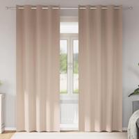 VidaXL Zwart-out gordijnen met ringen 2 pcs taupe 260 x 140 cm
