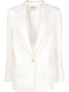 Forte Forte blazer en lin à simple boutonnage - Blanc