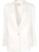 Forte Forte blazer en lin à simple boutonnage - Blanc