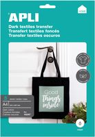 Apli T-shirt Transfer Paper voor donker of zwart textiel, pak met 5 vellen - thumbnail