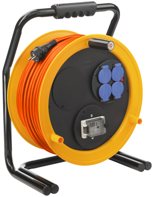 Brennenstuhl Brobusta FI IP44 kabelhaspel voor nijverheid/bouw | 25m | H07RN-F 3G2,5 FR - 1311254
