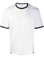 Thom Browne t-shirt à bordures contrastantes - Blanc