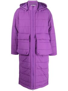 Henrik Vibskov manteau droit à capuche - Violet