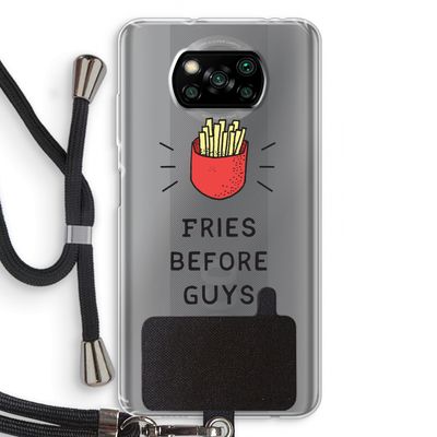 Fries before guys: Xiaomi Poco X3 Pro Transparant Hoesje met koord