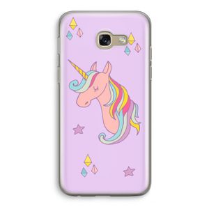 Roze eenhoorn: Samsung Galaxy A5 (2017) Transparant Hoesje