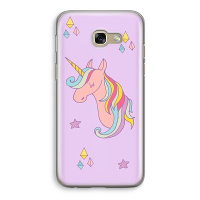 Roze eenhoorn: Samsung Galaxy A5 (2017) Transparant Hoesje