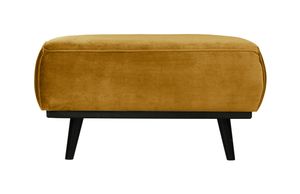 BePureHome Hocker 'Statement' Velvet, kleur Honing Geel