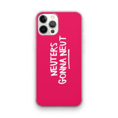 Neuters (roze): iPhone 12 Pro Max Transparant Hoesje