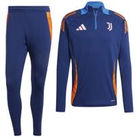 adidas Juventus Trainingspak 1/4-Zip 2024-2025 Donkerblauw Oranje Wit - thumbnail