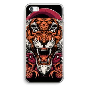 Tiger and Rattlesnakes: iPhone 5 / 5S / SE Transparant Hoesje