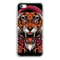 Tiger and Rattlesnakes: iPhone 5 / 5S / SE Transparant Hoesje