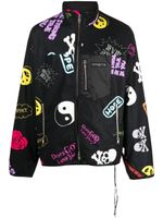 Mastermind Japan veste bomber zippée à imprimé - Noir