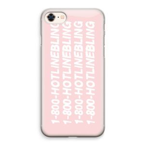 Hotline bling pink: iPhone 8 Transparant Hoesje