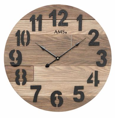 AMS W9569 Wandklok Hout 50 cm ø