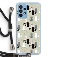 Katten: Samsung Galaxy A52 Transparant Hoesje met koord
