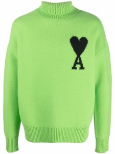 AMI Paris pull Ami de Coeur à col roulé - Vert