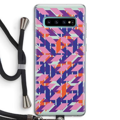 Skew Blush 3: Samsung Galaxy S10 Plus Transparant Hoesje met koord