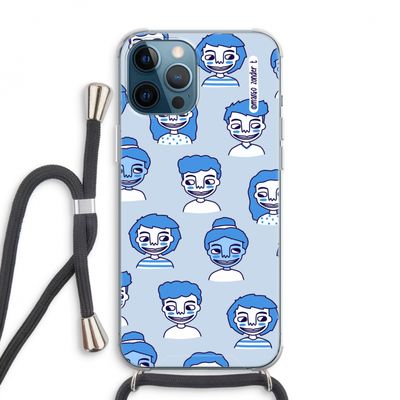 Gezichtjes: iPhone 12 Pro Max Transparant Hoesje met koord