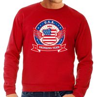 Rode USA drinking team sweater heren