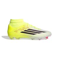 adidas F50 League Mid Gras / Kunstgras Voetbalschoenen (MG) Neongeel Zwart Rood