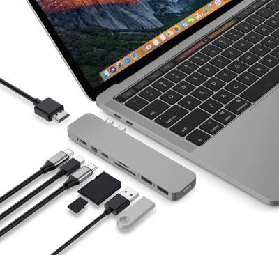 Hyper Pro 8-in-2 MacBook Pro Hub grey