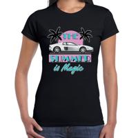 Toppers verkleed T-shirt dames - The summer is Magic - zwart - Miami auto - Tropische feestkleding