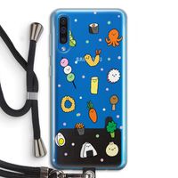 Happy bento friends: Samsung Galaxy A50 Transparant Hoesje met koord