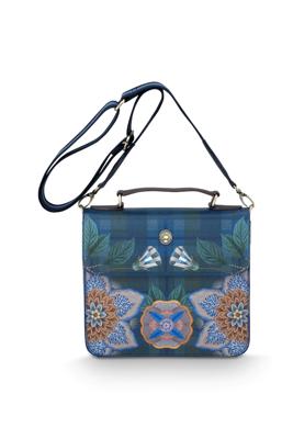Pip Studio Frances Schoudertas Flores Felices Donkerblauw