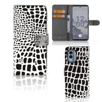 Nokia X30 | Telefoonhoesje | Met pasjeshouder | Slangenprint