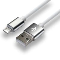 everActive USB-kabel 1m - Wit, silicone, ondersteuning voor snelladen, 2,4A - CBS-1MW