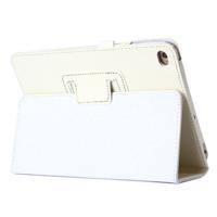Litchi textuur horizontale Flip PU lederen beschermhoes met houder voor iPad Mini 2019 (wit)