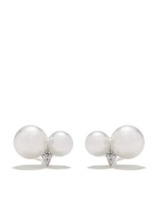 TASAKI boucles d'oreilles en or blanc 14ct ornées de perles Akoya - Argent