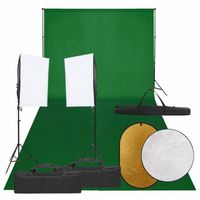 vidaXL Fotostudioset met verlichtingsset, achtergrond en reflector