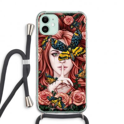 Lady Moth: iPhone 11 Transparant Hoesje met koord