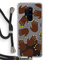 Hands dark: OnePlus 8 Pro Transparant Hoesje met koord