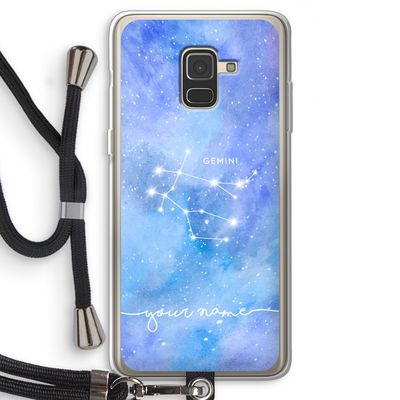 Sterrenbeeld - Licht: Samsung Galaxy A8 (2018) Transparant Hoesje met koord