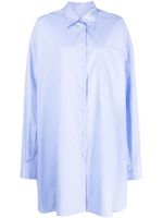 Maison Margiela chemise mi-longue en popeline - Bleu