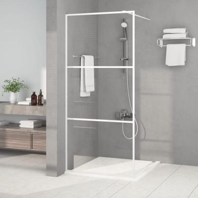 Inloopdouchewand 90x195 cm transparant ESG-glas wit