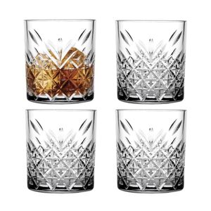 Whisky tumbler glazen - 8x - Timeless serie - transparant - 340 ml