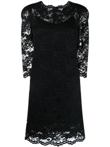 Ermanno Scervino robe mi-longue en dentelle - Noir