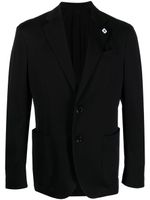 Lardini blazer tissé à simple boutonnage - Noir