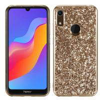 Glittery poeder schokbestendig TPU Case voor Huawei Honor Play 8A (goud)