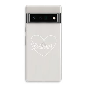 Forever heart pastel: Google Pixel 6 Pro Transparant Hoesje