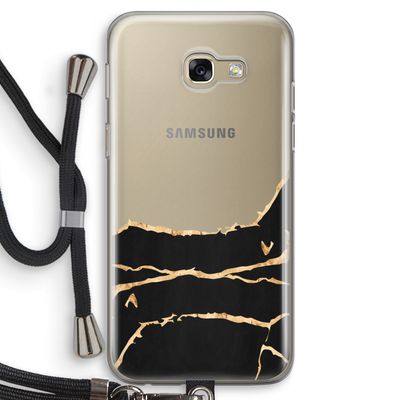 Gouden marmer: Samsung Galaxy A5 (2017) Transparant Hoesje met koord